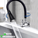 Torneira Gourmet Flexível – Preta Fosca com Duplo Jato e Estilo