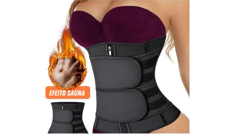 Cinta Modeladora de Emagrecimento | Waist Trainer Unissex Alta Compressão
