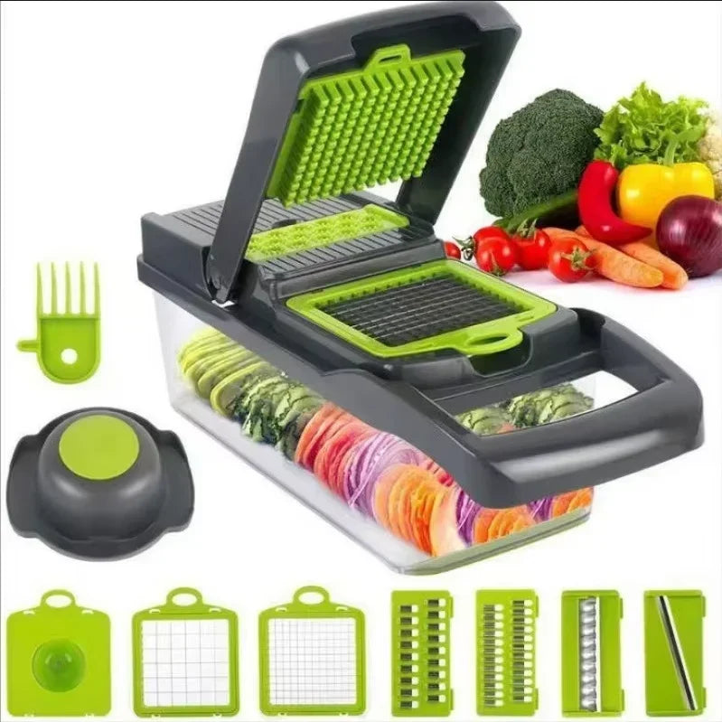 Vegetable Chopper Stainless Steel Slicer for Julienne Dicing Multifunctional Food Chopper Meal Preparation Tool