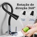Torneira Gourmet Flexível – Preta Fosca com Duplo Jato e Estilo