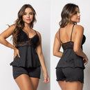 Pijama Baby Doll Sexy | Short Doll com Renda de Luxo