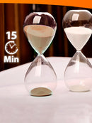 Ampulheta LuxTime™ – Relógio Decorativo de Areia 15 Minutos