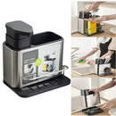 Organizador SmartClean™ – Suporte de Pia 3 em 1 Inox com Dispenser de Sabão