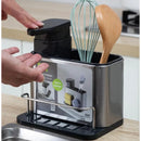 Organizador SmartClean™ – Suporte de Pia 3 em 1 Inox com Dispenser de Sabão