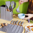 Utensílios Para Cozinha | Kit 19 Peças Com Tábua em Silicone,Espátula,Faca,Tesoura
