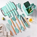 Utensílios Para Cozinha | Kit 19 Peças Com Tábua em Silicone,Espátula,Faca,Tesoura